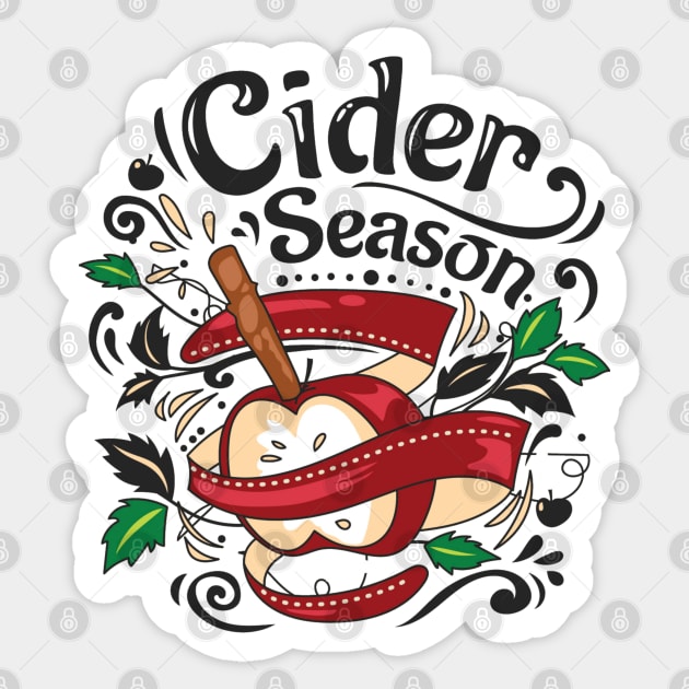 Apple Cider Season, graphic illustration Sticker by HolidayBug